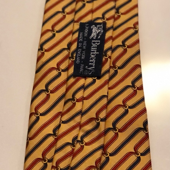 Burberry of London Silk Golden Necktie 👍👍Great - Picture 2 of 6